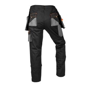 Neo munkanadrág karcsúsított(slim fit), 60% pamut, 37% polyester, 3% elastane, 285 g/m2, lecsatolható szerszámzsebek, s 132799868 - NEO Tools