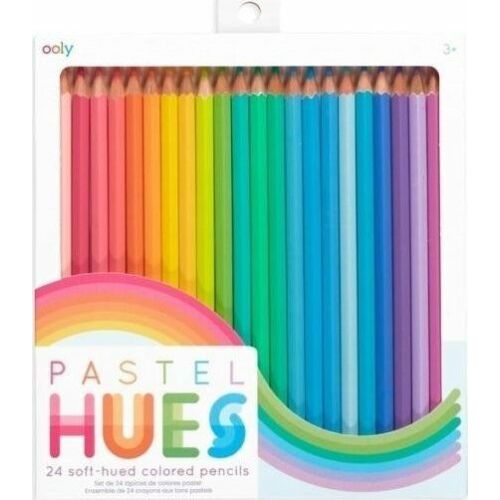 Ooly Pastel Hues 24 Buntstifte Set, weiche Pastellfarben zum Zeichnen und Skizzieren