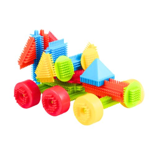 Hedgehog Blocks Auto Konstruktion, buntes Kunststoffbaustein Spielzeug