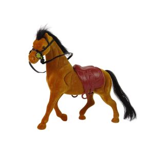 Hnedá zamatová figúrka koňa - Lean Toys