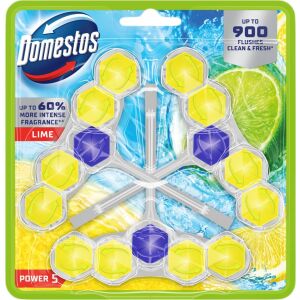 DOMESTOS Kostka toaletowa Power 5 Lime 3 x 50 g 132809079 - Odświeżacz do toalet