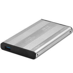 Qoltec alumínium tok | 2,5" SATA3 SSD zseb | USB 3.0 | Ezüst 132811797 - Külső merevlemez ház