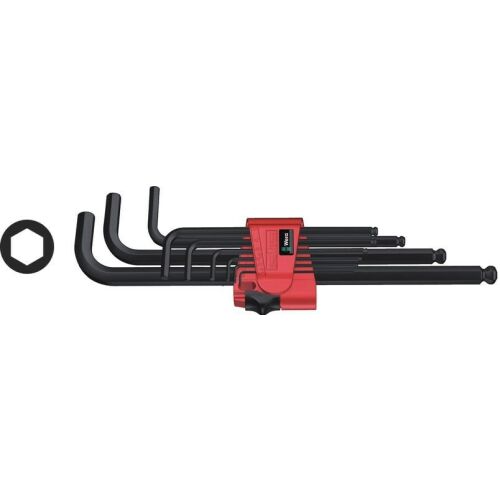 Wera 950 PKL/9 BM N BlackLaser gömbvégű imbuszkulcs készlet tartóval