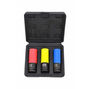 AWTOOLS Aluminium Felgennuss Satz 17-19-21mm mit Schutzhülsen - Awtools