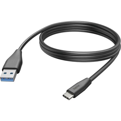 Kabel Hama USB-A do USB-C 3m, czarny, do transferu danych i ładowania