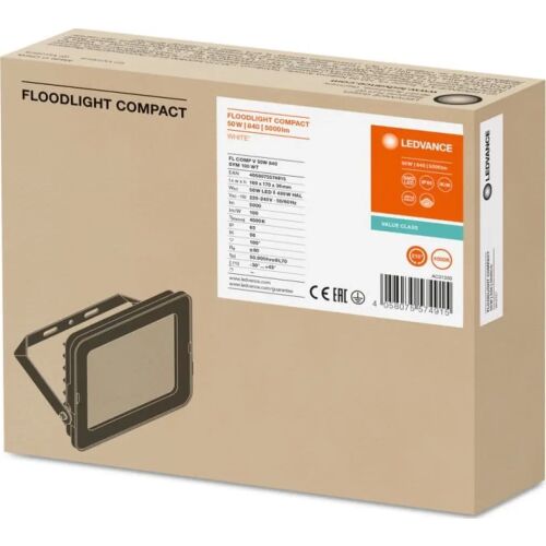 Flutlicht Ledvance LED-Projektor FLOOD COMPACT V 50W 840 SYM 100 WT 4058075574915 132825040
