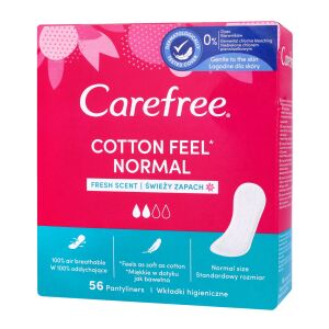 Carefree Slipeinlagen aus Baumwolle Fresh Scent — frischer Duft, 1 Stk.—56 Stück 132831943 - Damenbinden