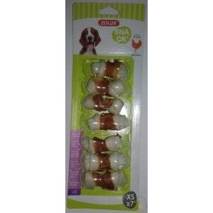 Zolux XS Os de pui cu pui pentru câini, pachet de 7 - Momeală pentru recompensarea câinilor