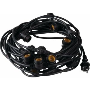 Ghirlandă cu lumină de grădină LED 15x E27 max.10W 15mb GRL 15M15E27-B IP44 negru 35758 132833556 - Decorațiuni