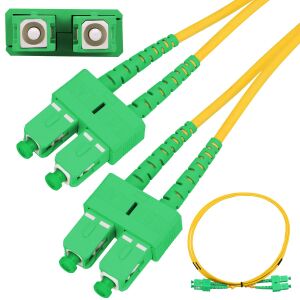 Hálózati kábel Extralink, SC, APC, G.657A1, Duplex 3,0 mm, 2 m, sárga, zöld 132841519