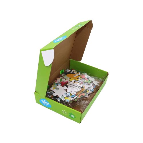 Puzzle pentru copii Animal World, 100 de piese, în cutie deschisă