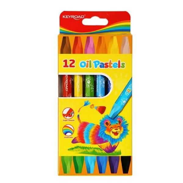 Sechseckige Ölpastelle in 12 Farben KEYROAD