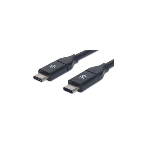 Manhattan USB 3.1 Gen2 Typ-C auf Typ-C Kabel, 1 Meter, schwarz