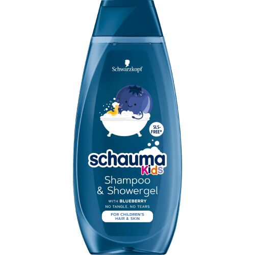 Schauma Schauma_Kids Șampon și șampon Showergel pentru toate tipurile de păr și gel de duș pentru copii Blueberry 400ml 132851470