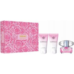 SET VERSACE Bright Crystal EDT spray 50ml + tusfürdő 50ml + testápoló 50ml