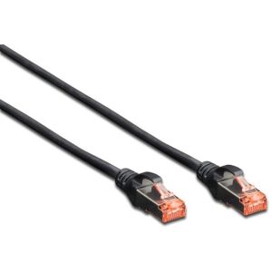 DIGITUS CAT 6 S/FTP Patchkabel, 10 Stück, 2m, schwarz 132861597 - UTP-Kabel