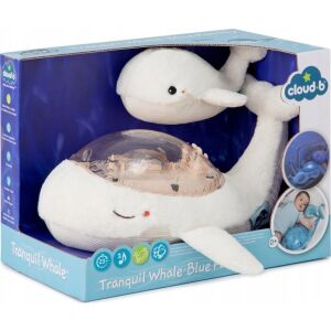 Cloud b Tranquil Whale Wieloryb Zestaw Lampka i Grzechotka biały 132864358 - Interaktywny pluszak