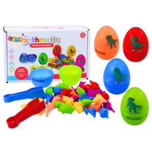 Dinosaurier-Eiersortierer, bunte Zange, 6 Stück 146245758 - Schaukelpferde, Schaukeltiere und Entwicklungsspiele für Kinder im Kindergartenalter