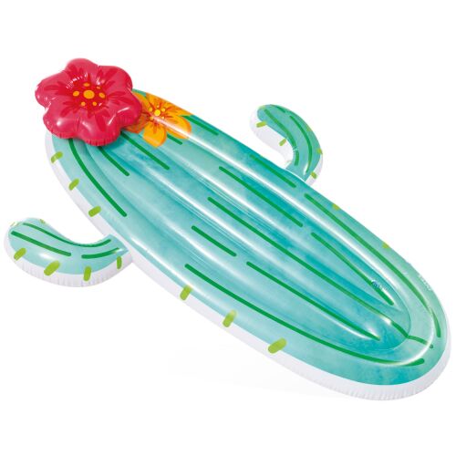 Intex Kaktus Pool Float - Aufblasbare Kaktusmatratze mit Blumendetail