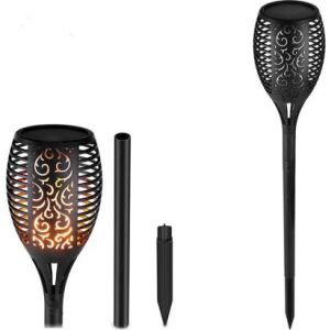 Lampa solarna LED 1,2W 30lm ogrodowa pochodnia, efekt płomienia, wbijana 51cm IP44 132870961 - Dekoracja ogrodu