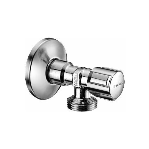 Schell Comfort sarokszelep 1/2"x3/4", krómozott elzáró szelep fürdőszobába vagy konyhába