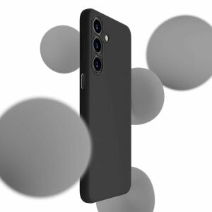 Husă silicon 3mk pentru Samsung Galaxy A25 5G, neagră, vedere unghiulară - 3MK Folii protecție