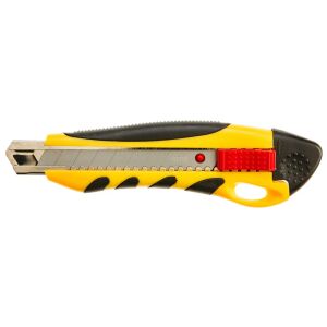 Cuțit cu lamă segmentabilă Topex 18mm, Cuțit utilitar galben și negru - Unelte de mână