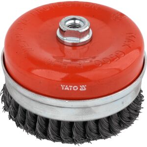 YATO STUMPFBÜRSTE 125 MM, MIT GEWINDE M14, VERDRILLTER DRAHT 47691 132888308 - Zubehör für Schleifmaschinen