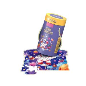 Puzzle Kosmos Călătorie Spațială în tub, 28 de piese, parțial asamblat - Puzzle 3D & Puzzle cu burete