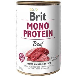 BRIT Mono Protein Beef - Hrană umedă cu carne de vită pentru câine - 400 g 132907185 - Hrană umedă pentru câini