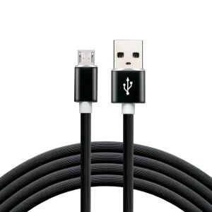 Cablu de încărcare negru EverActive USB la Micro USB - Cabluri de date