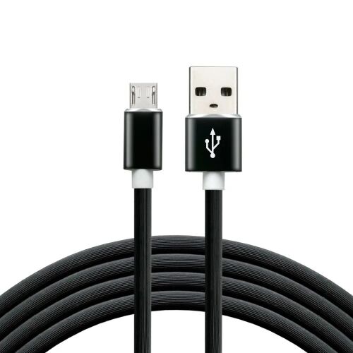 Cablu de încărcare negru EverActive USB la Micro USB