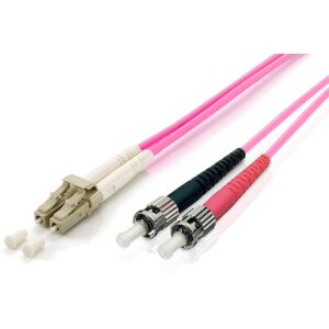 Equip Patchcord światłowodowy LC - ST Multimode Duplex OM4, 0.5m (255549) 132915054 - Kabel optyczny