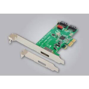 Dawicontrol PCIe 2.0 x1 vezérlő - 2x SATA 3+ eSATA (DC-610e) 132925659 - RAID vezérlő