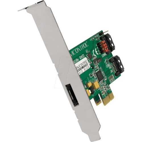 Dawicontrol PCIe 2.0 x1 vezérlő - 2x SATA 3+ eSATA (DC-610e) 163817448 - RAID vezérlő