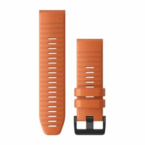 Garmin Fenix 6 orange Silikon Uhrenarmband, 26mm QuickFit Armband - Smartes Uhrenarmband
