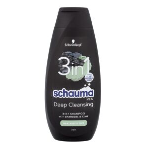 Schwarzkopf Schwarzkopf Schauma férfi tisztító sampon 3in1 faszén 400ml