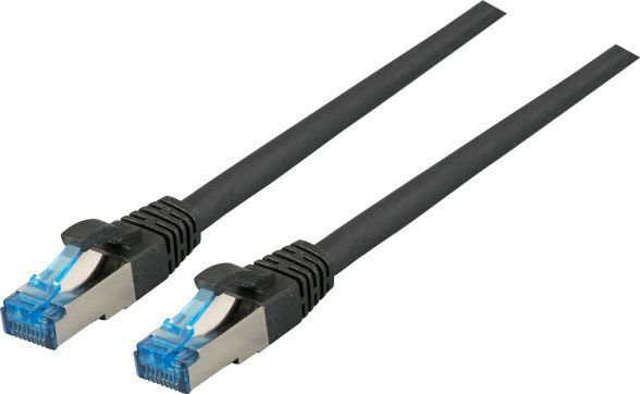 EFB Patchcord RJ45 S / FTP, kat. 6A, kat. 7 TPE superflex, 0,15 m ,czarny