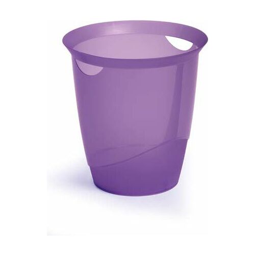 DURABLE TREND Papierkorb 16l transluzent lila 132932303