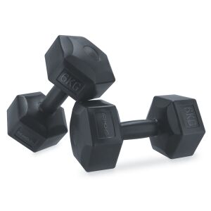 Set haltere hexagonale Spokey MONSTER 6kg pentru sală de sport acasă - Haltere, gantere si greutati