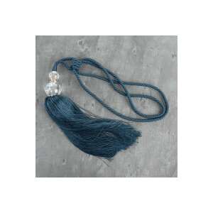 Sötétkék függönyelkötő kristálygyöngyökkel - Függönyelkötő