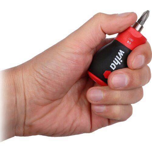 Wiha mágneses csavarhúzó Phillips Bit Magazinnal, lapos 6 bit, Stubby, 1/4 buborékcsomagolásban SB380101 33738