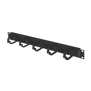 Organizator de cabluri 19 inch 1U cu 5 mânere metalice Tip B Negru 132943110 - Organizatori cabluri