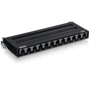 TRENDnet 12 portos Cat6a árnyékolt patch panel (10 hüvelyk széles) 132953559 - Patch panel