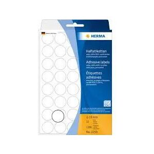 Herma Öntapadós címke, kerek, fehér 19 mm 1280 darab - 2250 132956264 - Irodai papíráru
