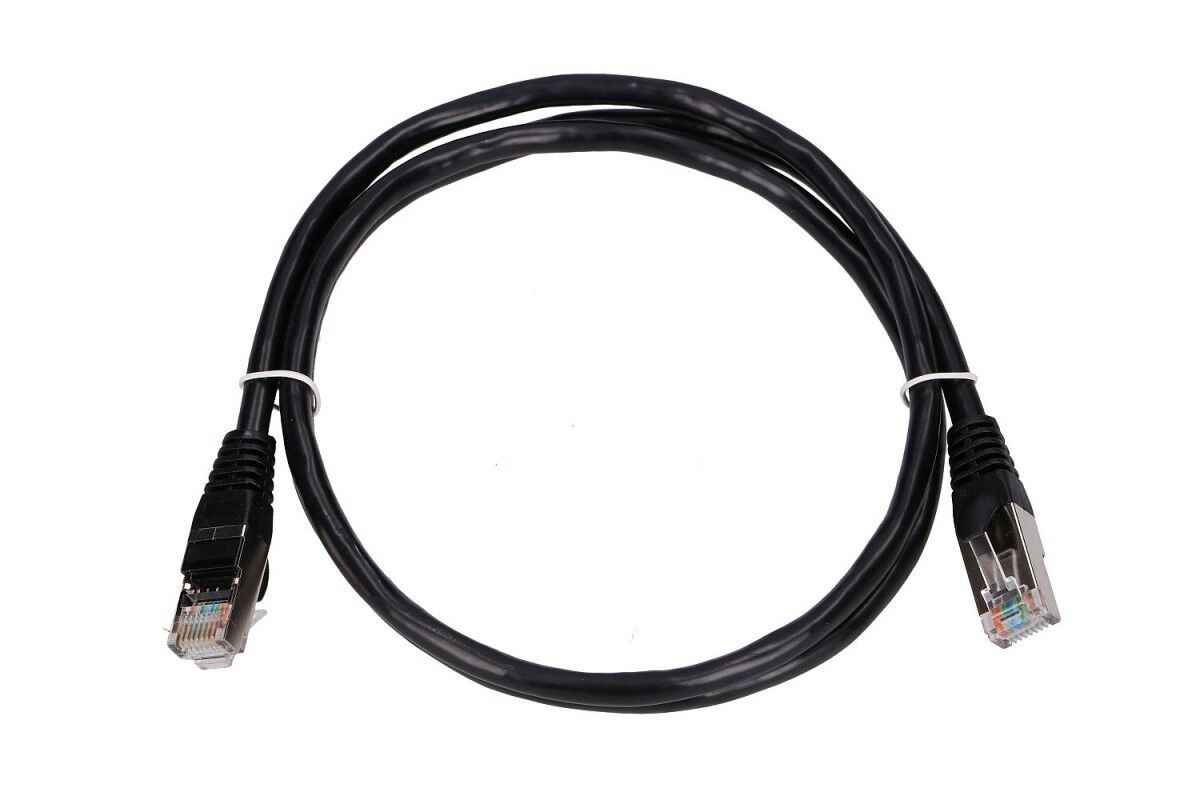 EXTRALINK LAN patchcord CAT.5E FTP 1m kabel ekranowany czysta miedź czarny