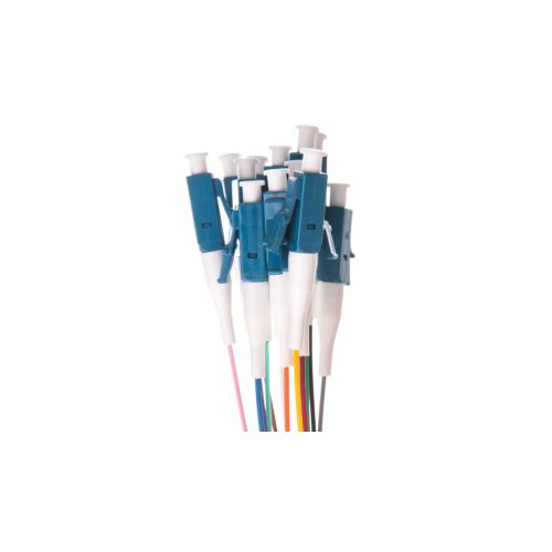 DIGITUS Pigtail światłowodowy 12szt LC simplex SM 9/125 OS2 2m LSZH 12 kolorów 132960007