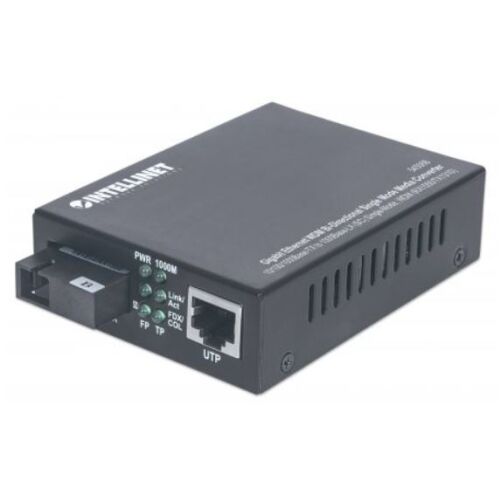 Convertor media Intellinet 545068 Gigabit Ethernet, 10/100/1000Base-TX la 1000Base-LX SC Single-Mode