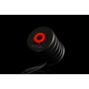 Powerbutton mit Taster 19mm, rot beleuchtet (schwarz) 132962423 - Sonstiges Computerzubehör