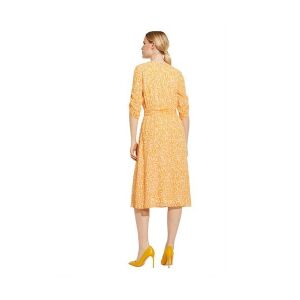 Comma Yellow Patterned Women's Summer Dress – 36 126940819 - Comma